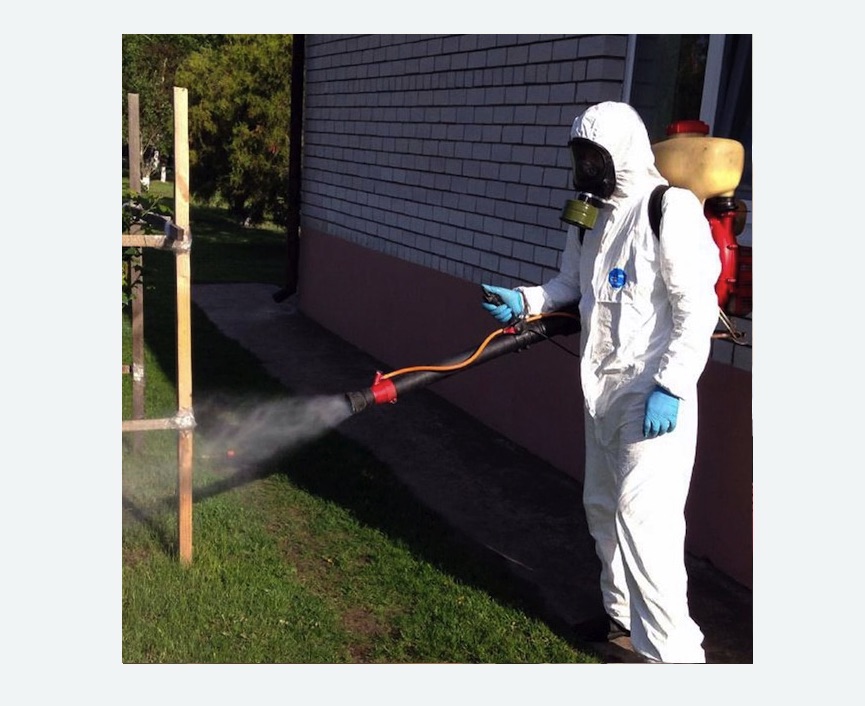 травля клещей на участке в Тогучине